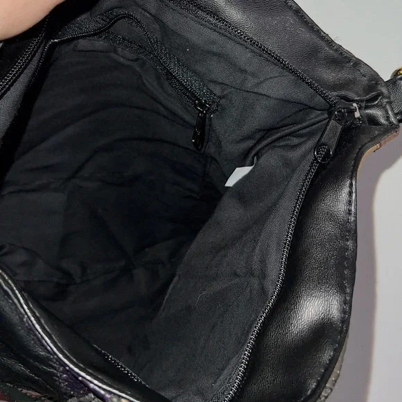 Patchwork Leather Shoulder Bag Genuine Leather Purse MultiColor Luxury Boho - Picture 11 of 16